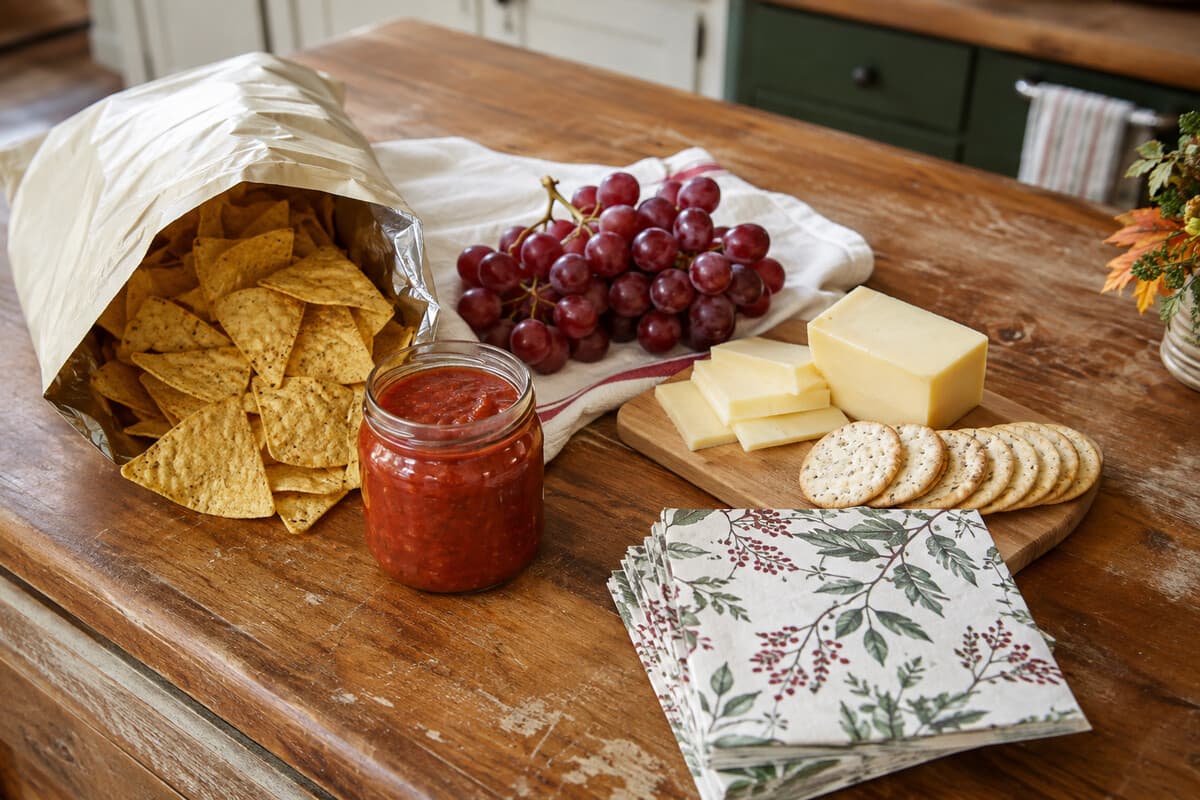 Simple grocery supplies for an easy Halloween party
